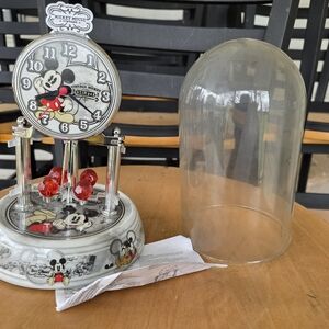 Disney Mickey Mouse Decorative Tabletop Clock w/ Dome – New Without Box